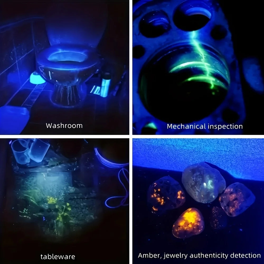 UV395NM Industrial UV Inspection Flashlight – 395nm Fluorescent Detection & NDT Inspection Lamp