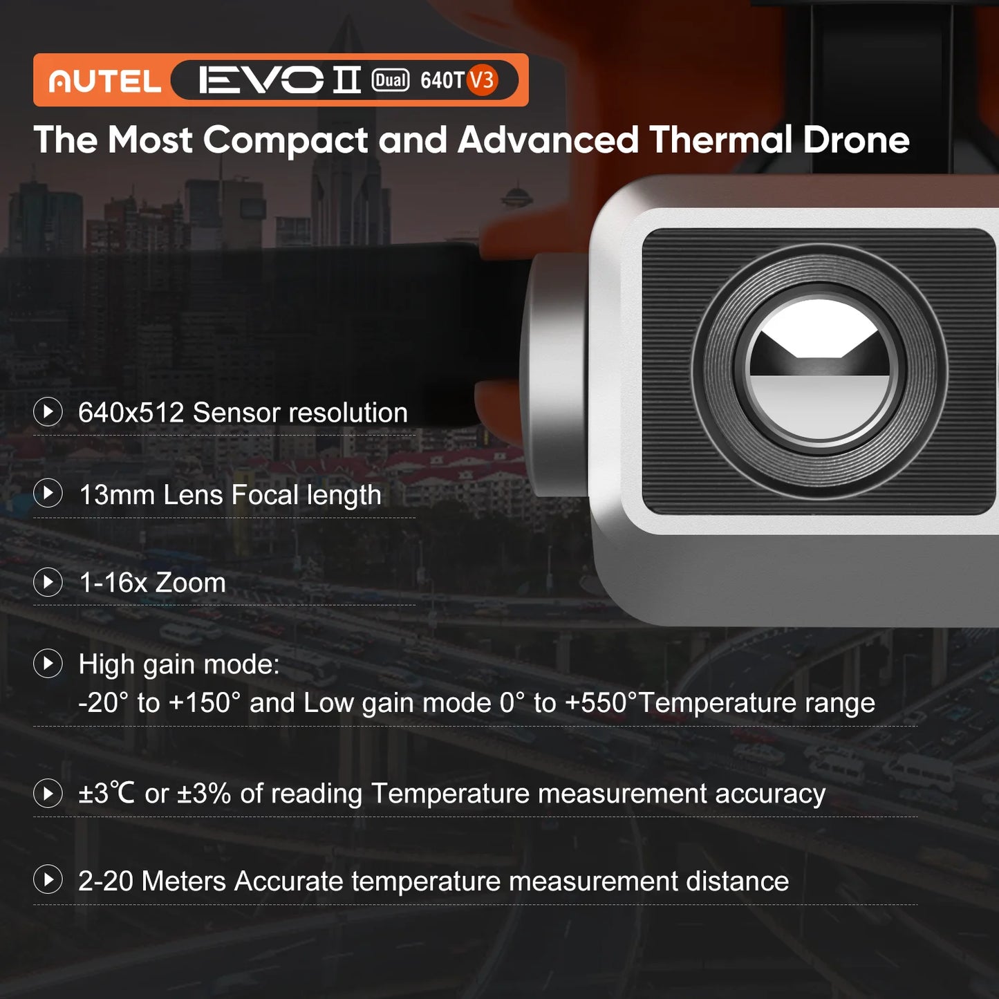 Autel EVO II Dual 640T V3 Thermal Inspection Drone – 6K Imaging & Industrial Survey System