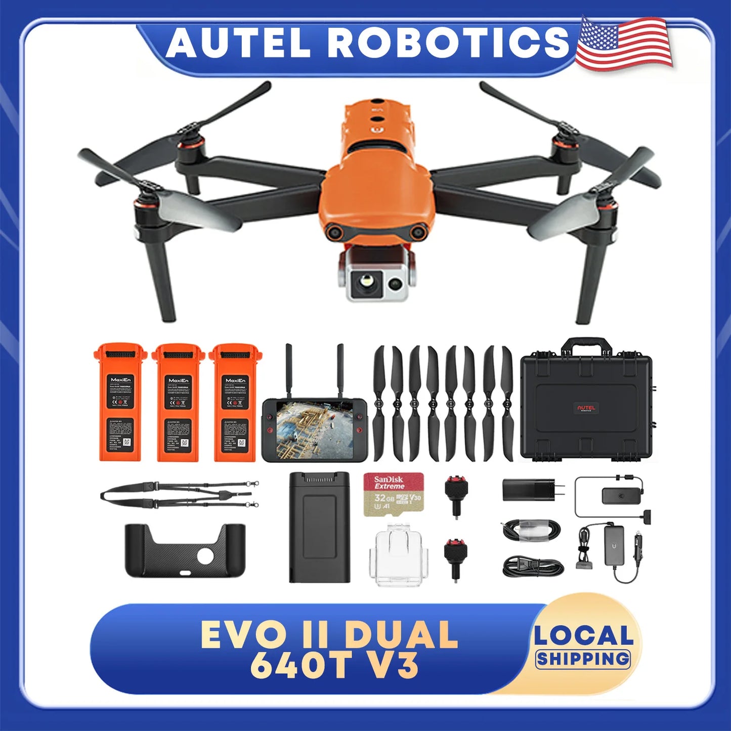 Autel EVO II Dual 640T V3 Thermal Inspection Drone – 6K Imaging & Industrial Survey System