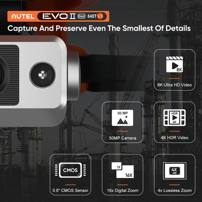 Autel EVO II Dual 640T V3 Thermal Inspection Drone – 6K Imaging & Industrial Survey System