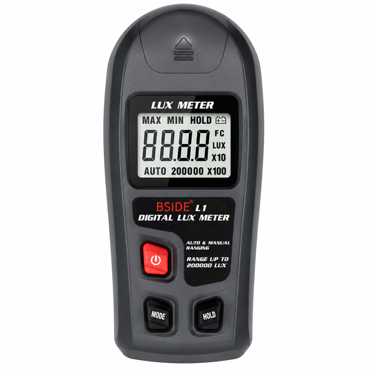 BSIDE Digital Lux Meter – 200,000 Lux Light Measurement Tester