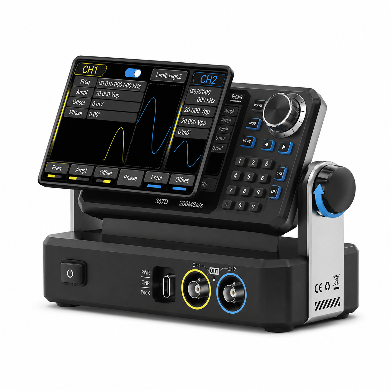 367D Dual-Channel Function Generator – 200MSa/s Arbitrary Waveform Signal Generator for Industrial Testing & Calibration