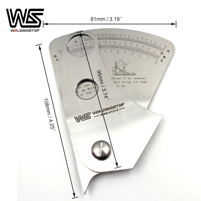WS Fan Shape Welding Gauge – Precision Weld Inspection Tool