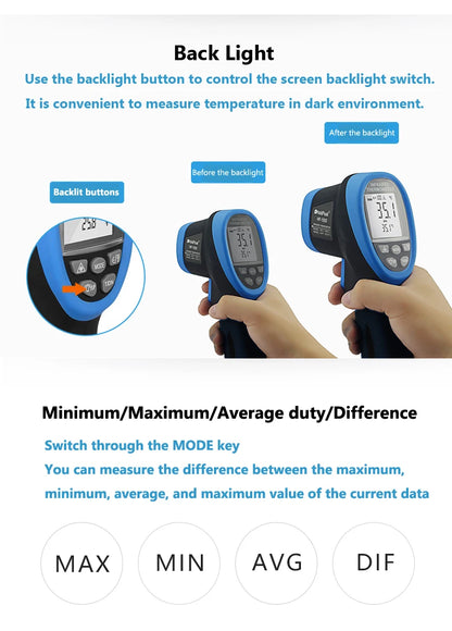 HOLDPEAK HP-1500 Dual Laser IR Thermometer