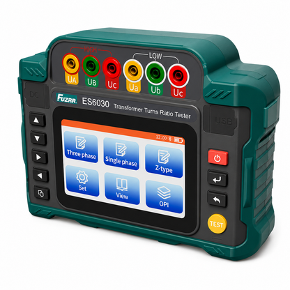 Professional Transformer Turns Ratio Tester – TTR Meter for Three-Phase Transformers, PT & CT Testing