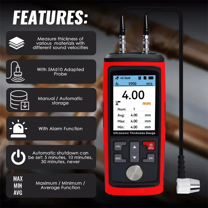 1500 Data Ultrasonic Thickness Gauge – Precision Pipe & Weld Tester