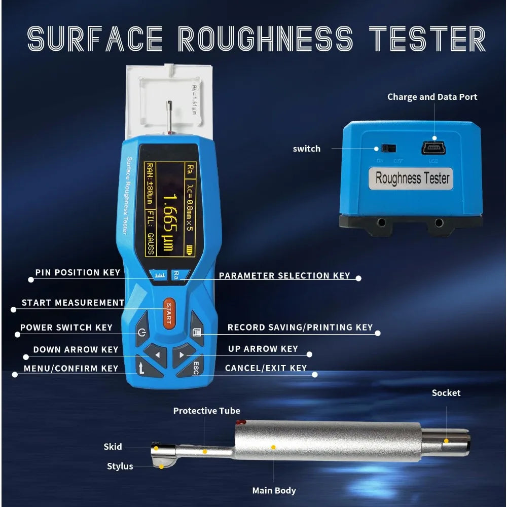 Portable Surface Roughness Meter – Professional Profilometer Tester