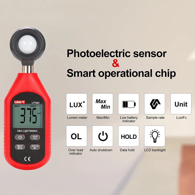 UNI-T UT383BT Digital Lux Meter – Professional Illuminance Tester