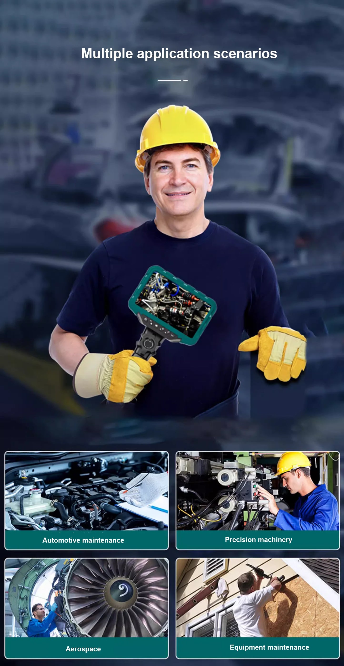 360° Articulating Industrial Borescope – HD Inspection Camera