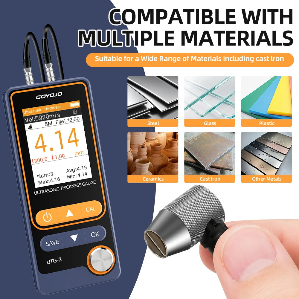 UTG-2 Ultrasonic Thickness Gauge – Industrial NDT Metal Thickness Tester