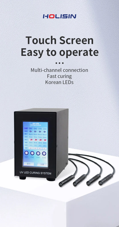 4-Channel UV LED Spot Curing System – Precision Industrial UV Curing Machine