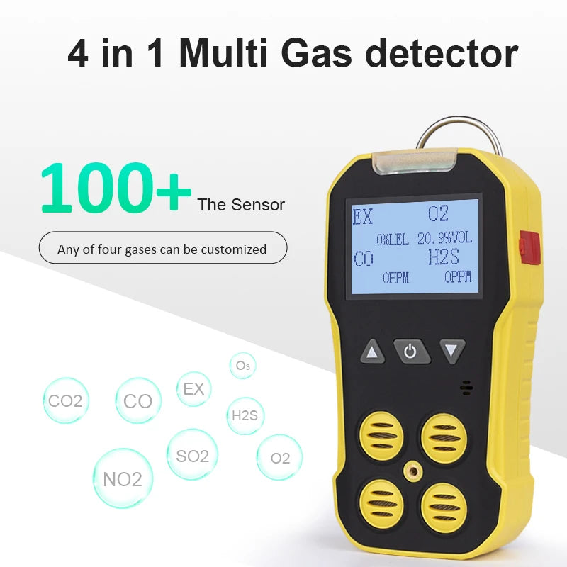 Bosean BH-4A Portable 4-Gas Detector – O₂, H₂S, CO & LEL Multi-Gas Monitor