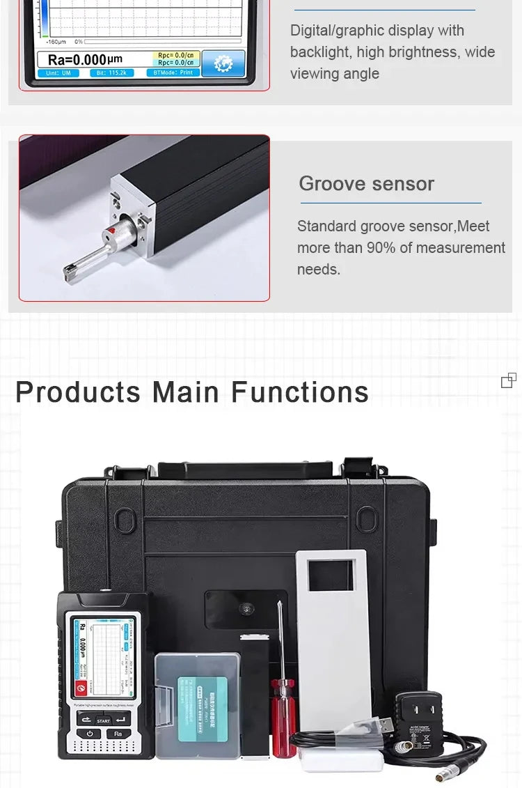 Industrial Surface Roughness Tester – Portable Digital Roughness & Anchor Profile Measurement Instrument
