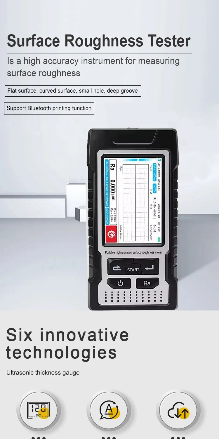 Industrial Surface Roughness Tester – Portable Digital Roughness & Anchor Profile Measurement Instrument
