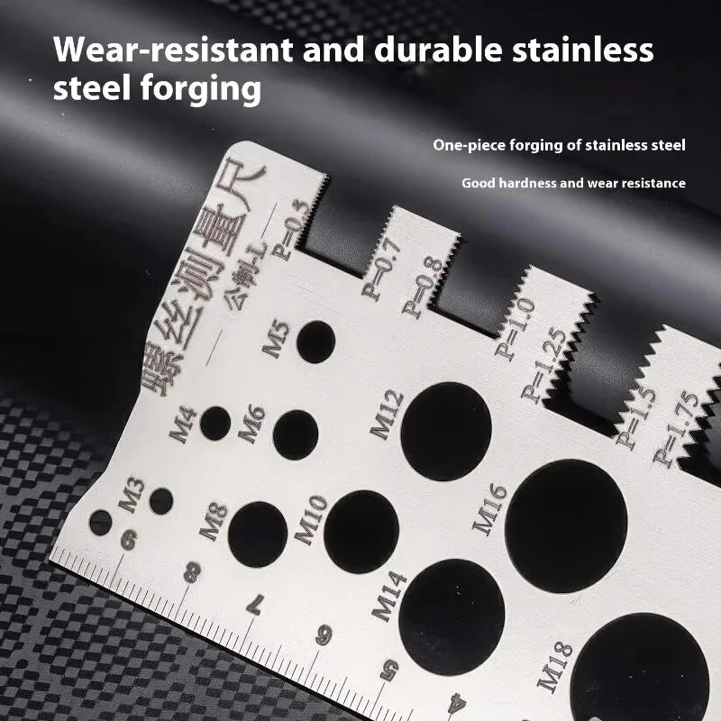 Precision Screw Thread Pitch Gauge – Metric Thread Measuring Tool