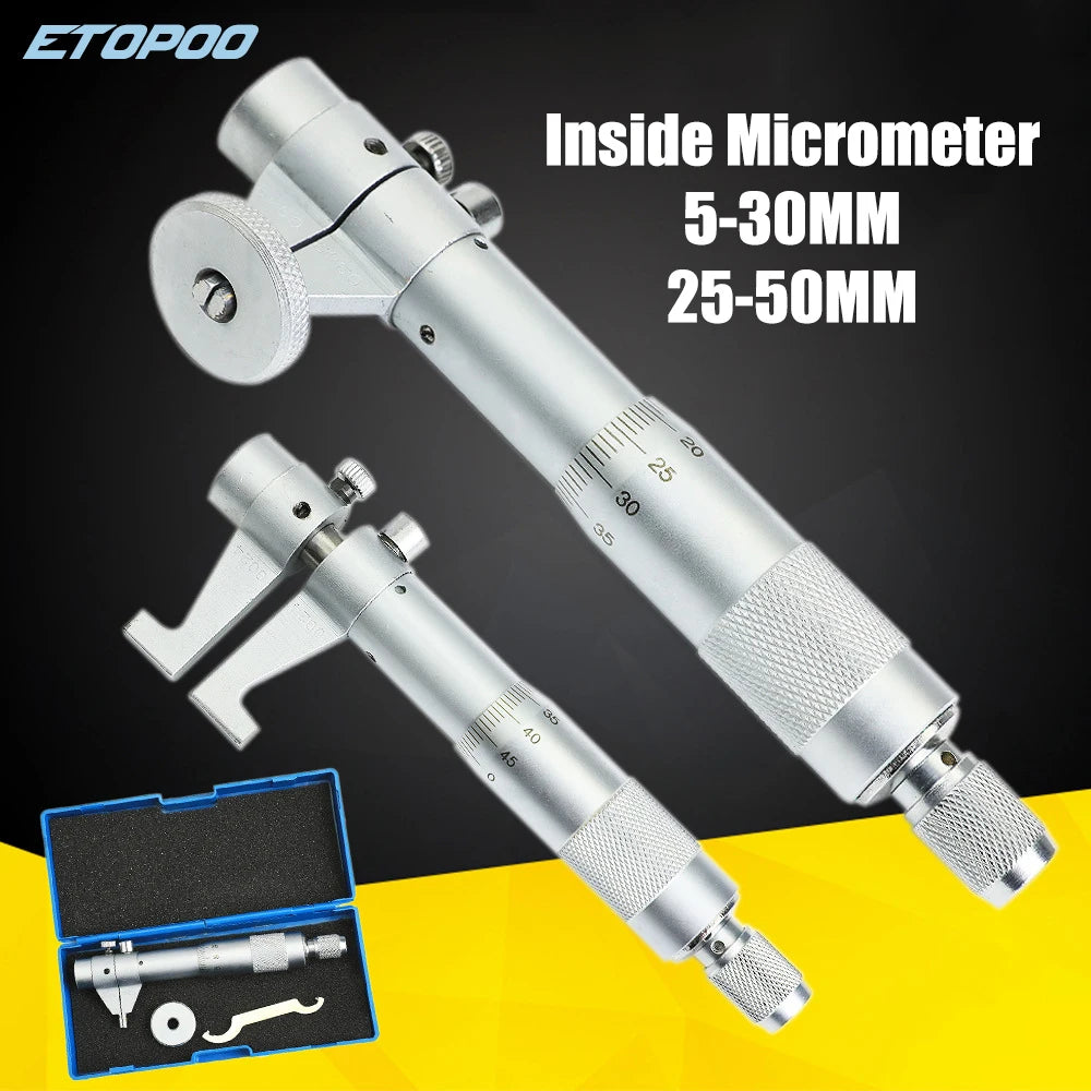 Precision Inside Micrometer Set – 5–50mm Internal Measuring Gauge