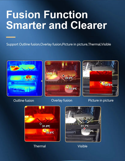 Industrial Thermal Imaging Camera 256×192 – 25Hz Infrared Inspection Camera with 720P Visual Fusion