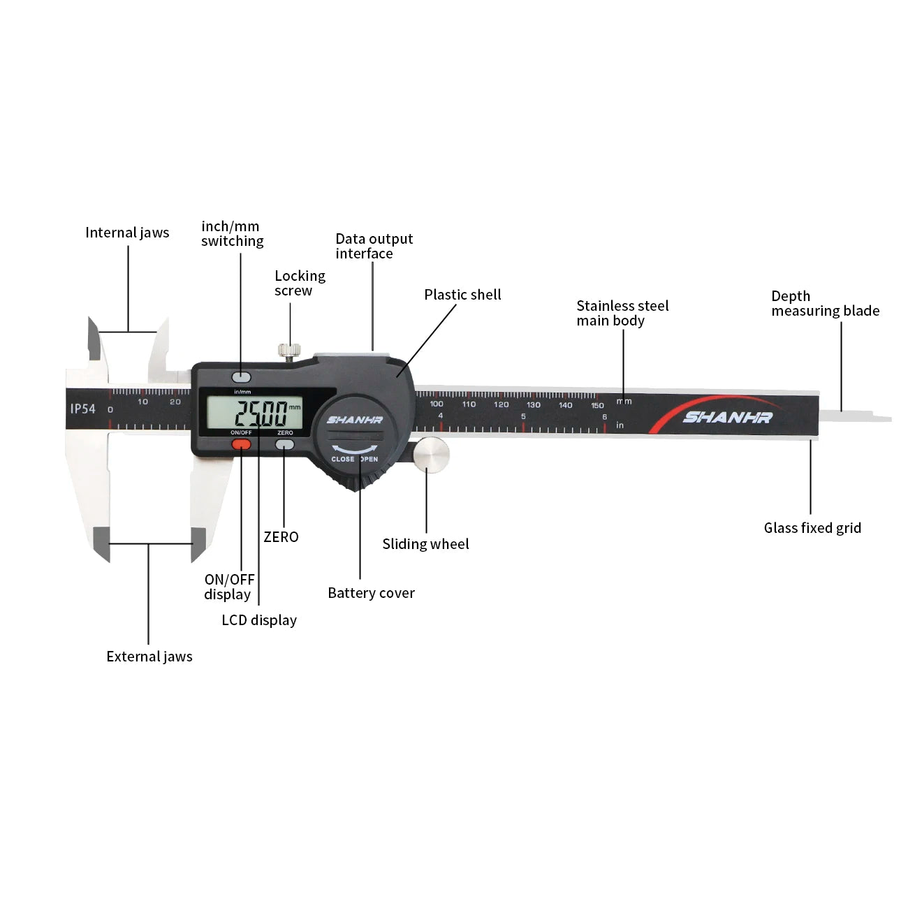 IP54 Digital Vernier Caliper 0-150mm