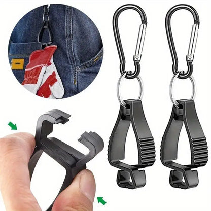 SteelGrip Glove Clips – Dual Carabiner Safety Holders