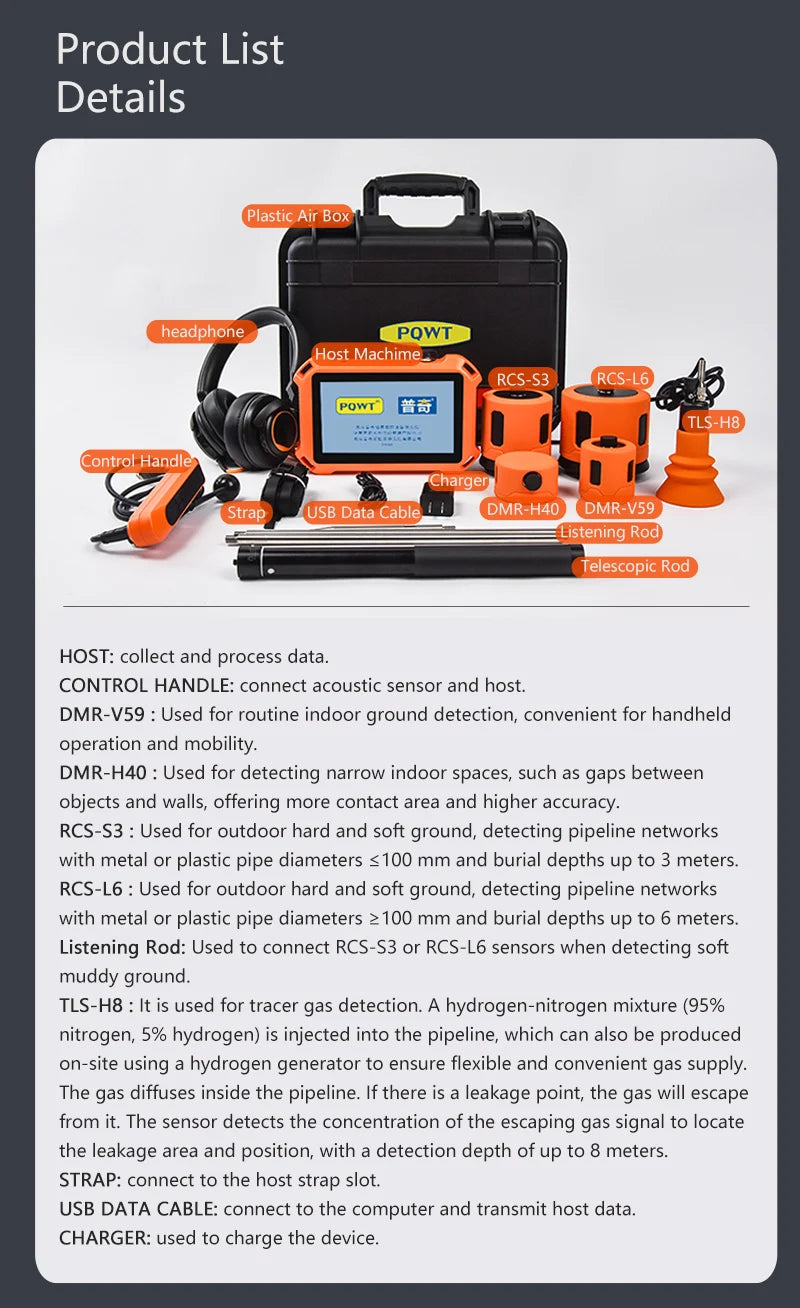 Professional Underground Pipe Water Leak Detector – Smart Ultrasonic Indoor & Outdoor Leak Detection System