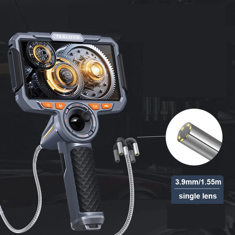TF600 4-Way Articulating Industrial Borescope – HD Inspection Camera with Dual Lens & 1080P Display