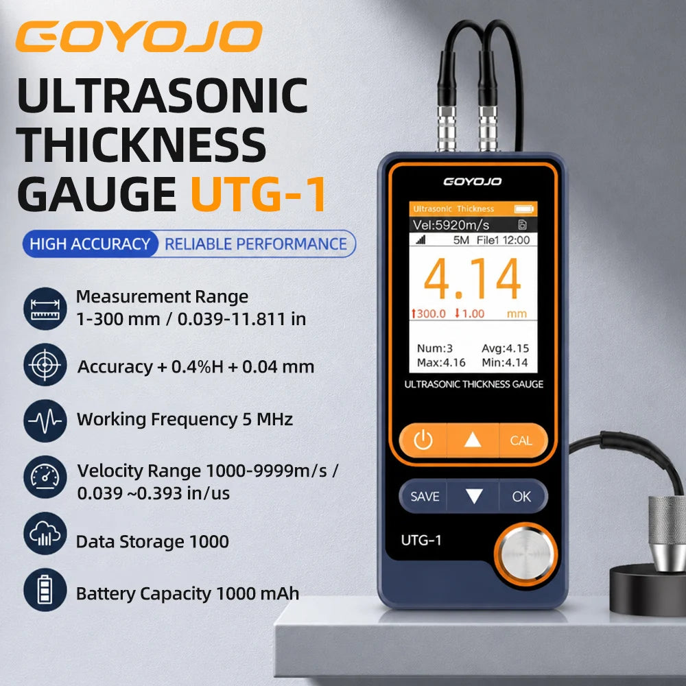 UTG-2 Ultrasonic Thickness Gauge – Industrial NDT Metal Thickness Tester
