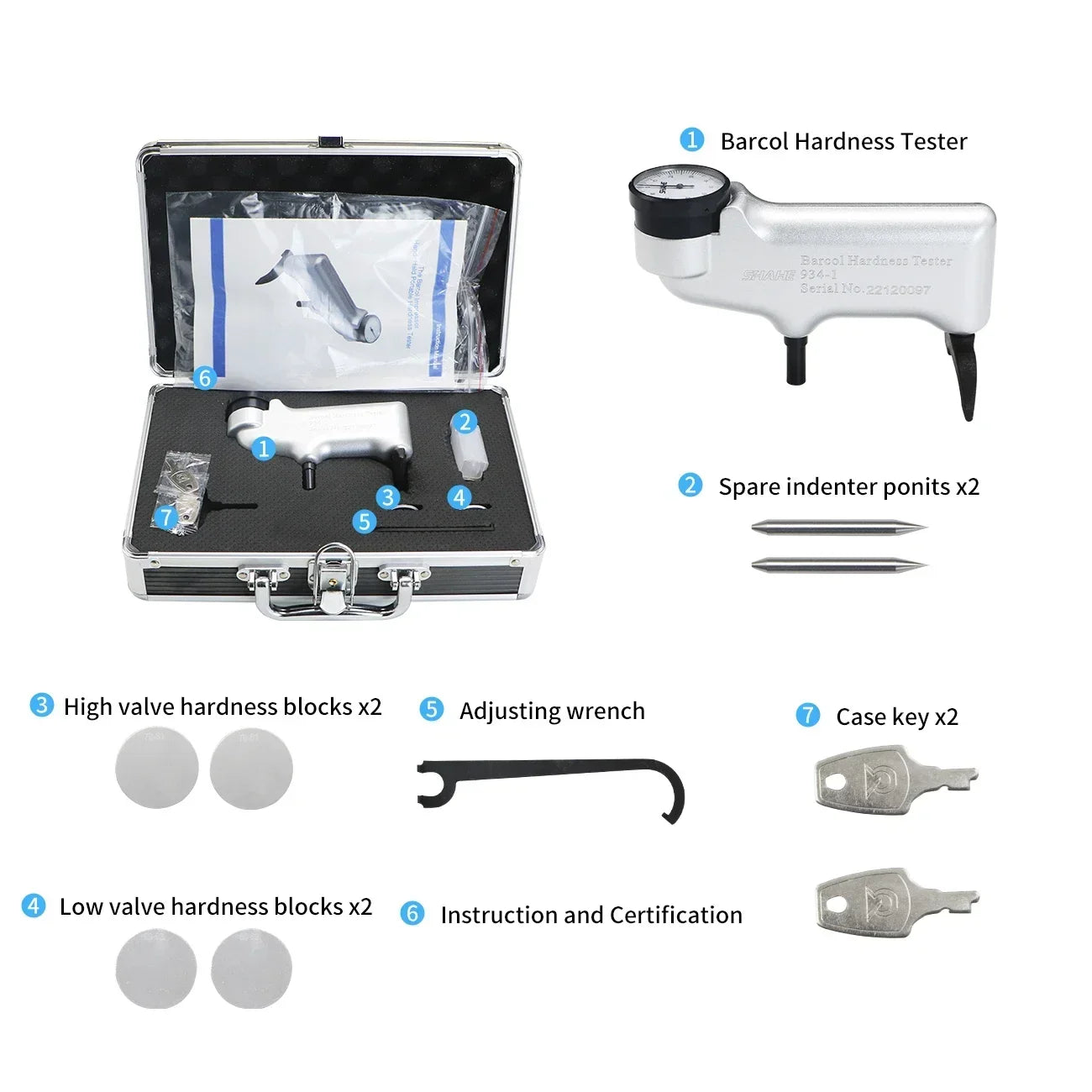 Barcol Hardness Tester for Aluminum & Copper