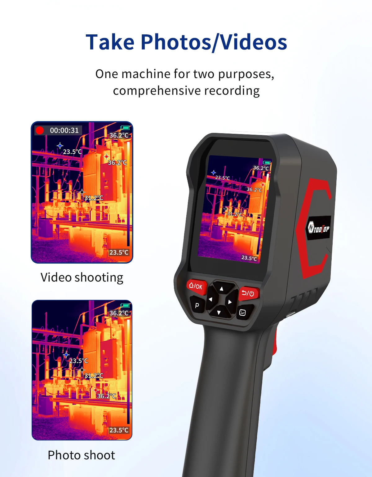 TOOLTOP ET693C Thermal Imaging Camera – 2-in-1 IR & Visible Inspection Imager