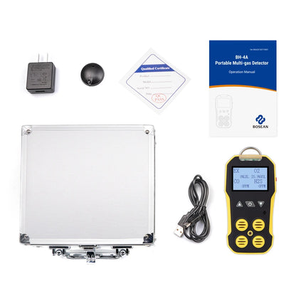 Bosean BH-4A Portable 4-Gas Detector – O₂, H₂S, CO & LEL Multi-Gas Monitor