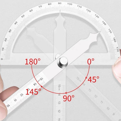 Stainless Steel Goniometer – Precision Angle Measuring Ruler