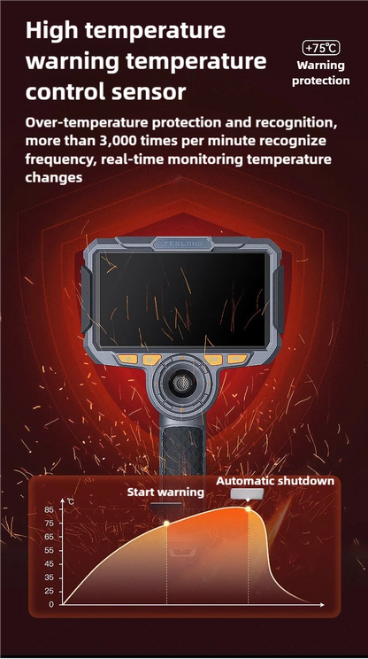 TF600 4-Way Articulating Industrial Borescope – HD Inspection Camera with Dual Lens & 1080P Display