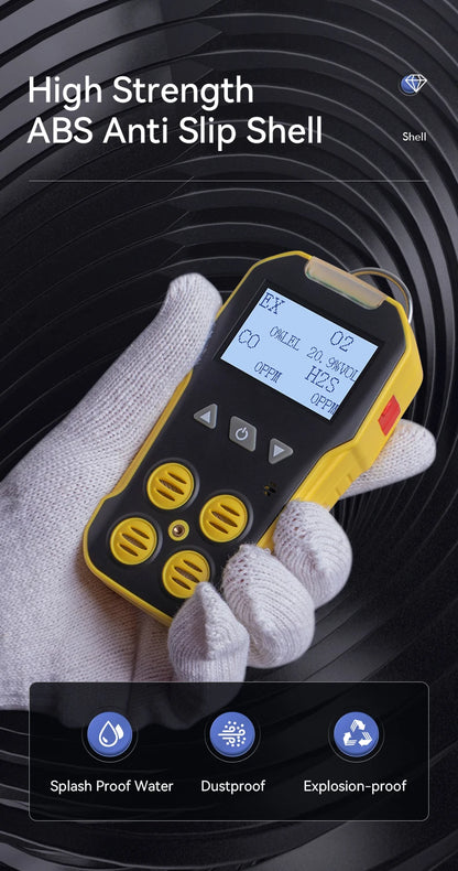 Bosean BH-4A Portable 4-Gas Detector – O₂, H₂S, CO & LEL Multi-Gas Monitor