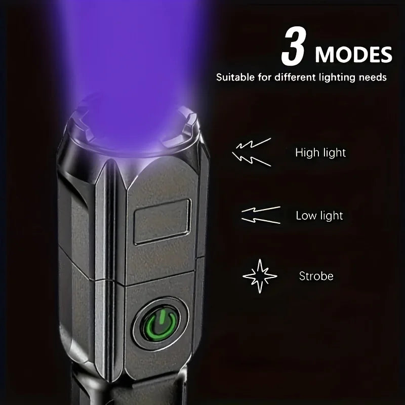 UV395NM Industrial UV Inspection Flashlight – 395nm Fluorescent Detection & NDT Inspection Lamp