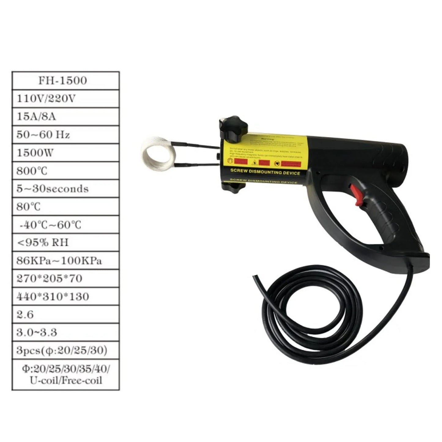 FH1500 Induction Heater Kit – Flameless Bolt & Metal Heating Tool
