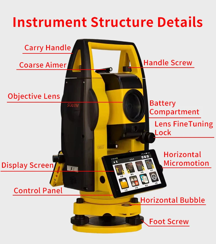 SOUTH NTS-A12R15 Robotic Total Station – High Precision Surveying & Industrial Field Measurement System