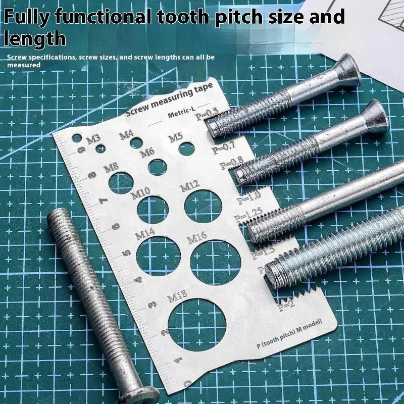 Precision Screw Thread Pitch Gauge – Metric Thread Measuring Tool