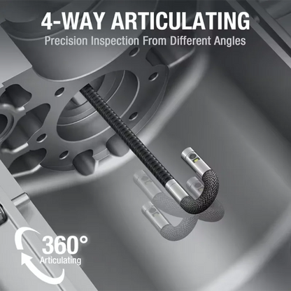 TF600 4-Way Articulating Industrial Borescope – HD Inspection Camera with Dual Lens & 1080P Display