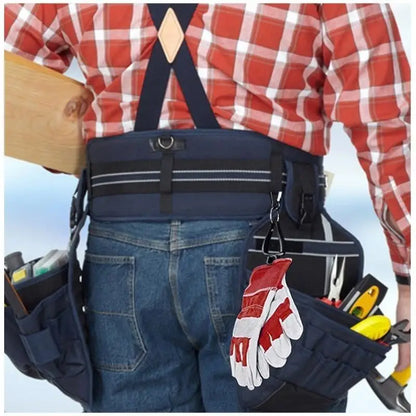 SteelGrip Glove Clips – Dual Carabiner Safety Holders