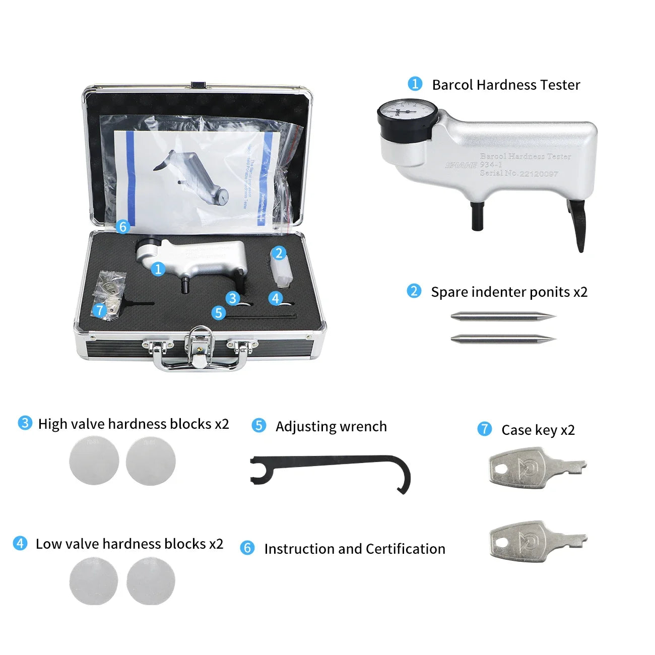 Barcol Hardness Tester for Aluminum & Copper