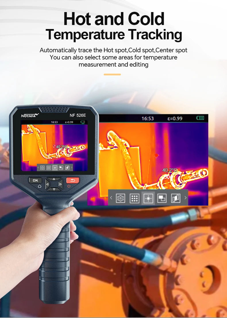 Industrial Thermal Imaging Camera 256×192 – 25Hz Infrared Inspection Camera with 720P Visual Fusion