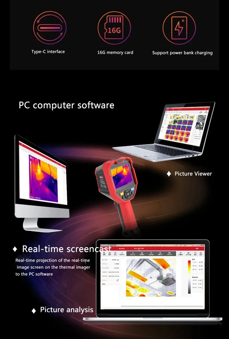 UNI-T UTi720E Professional Thermal Imaging Camera – 256×192 IR Resolution with Wi-Fi