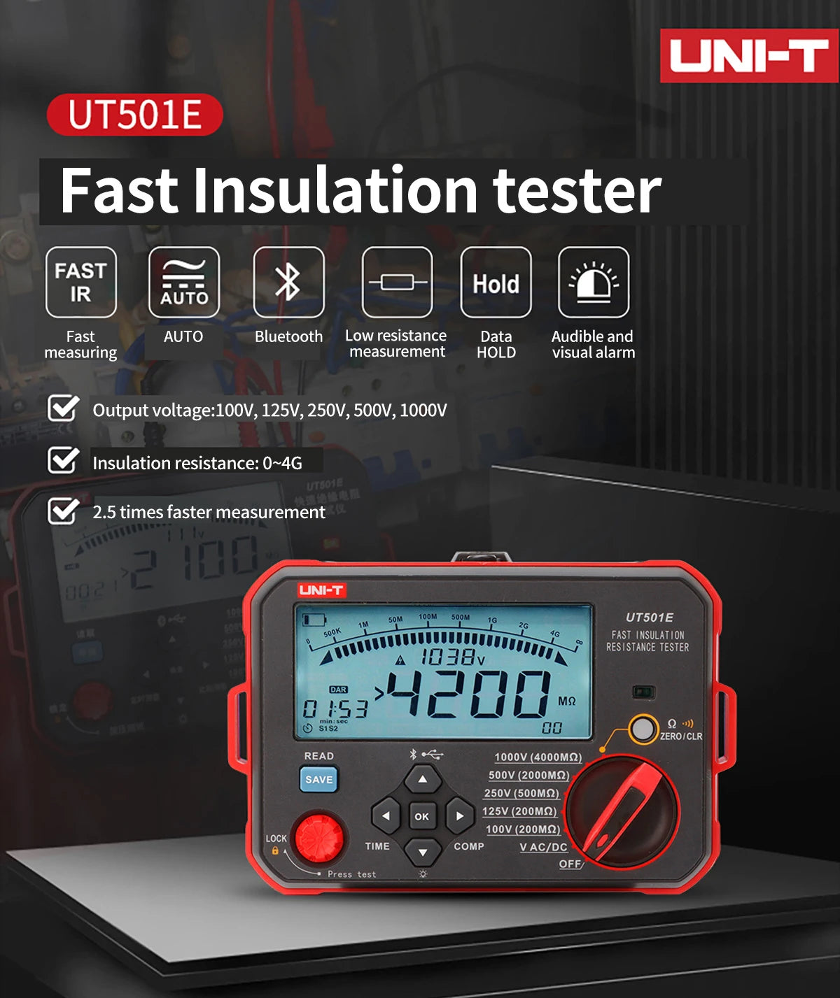 UNI-T UT501E Insulation Resistance Tester