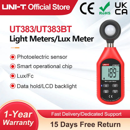 UNI-T UT383BT Digital Lux Meter – Professional Illuminance Tester