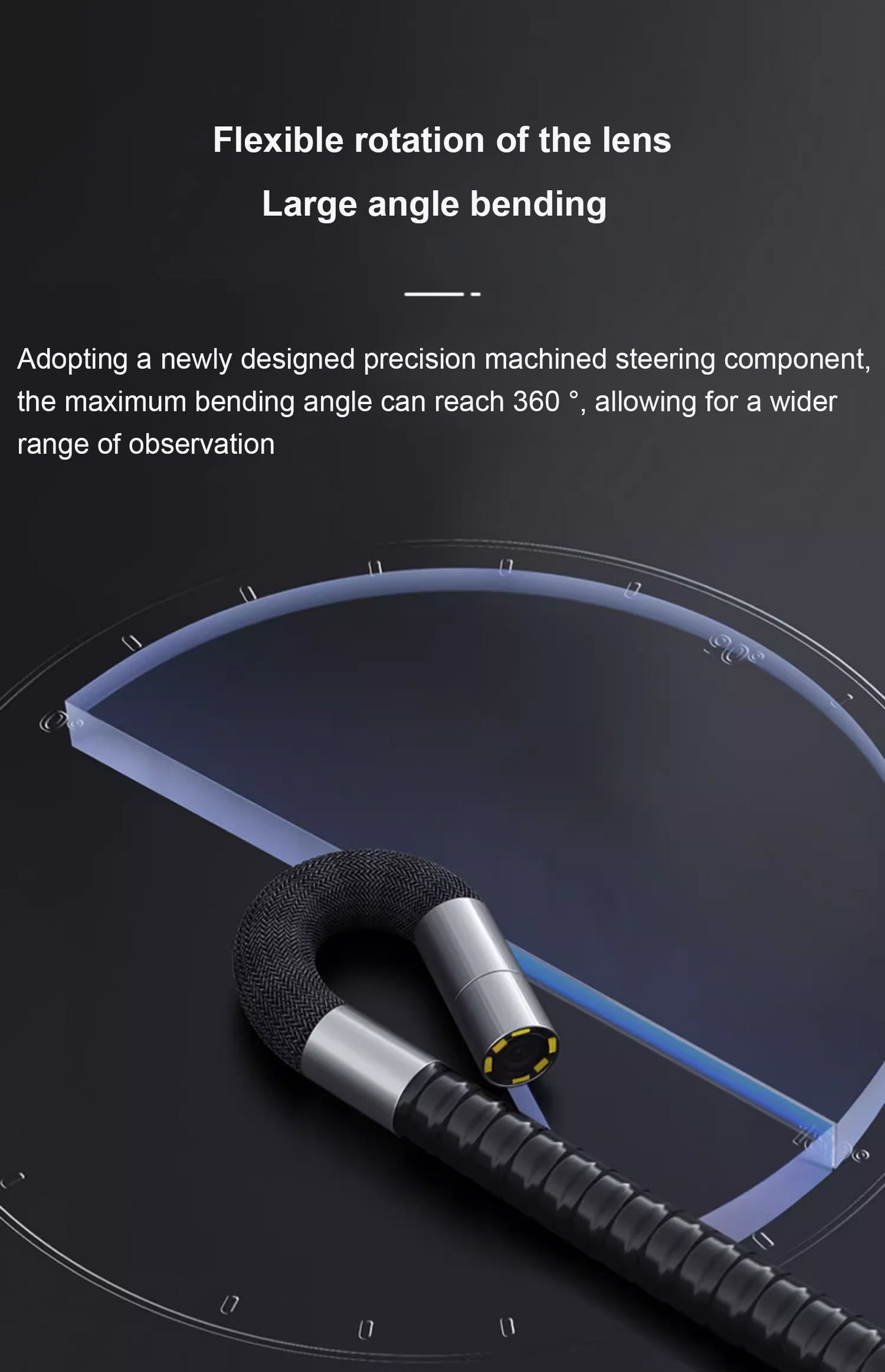 360° Articulating Industrial Borescope – HD Inspection Camera