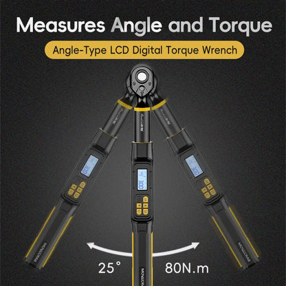 MoveCrab Digital Torque Wrench – 3/8" & 1/2" Drive Angle Torque Meter 3–340 N·m for Industrial Maintenance