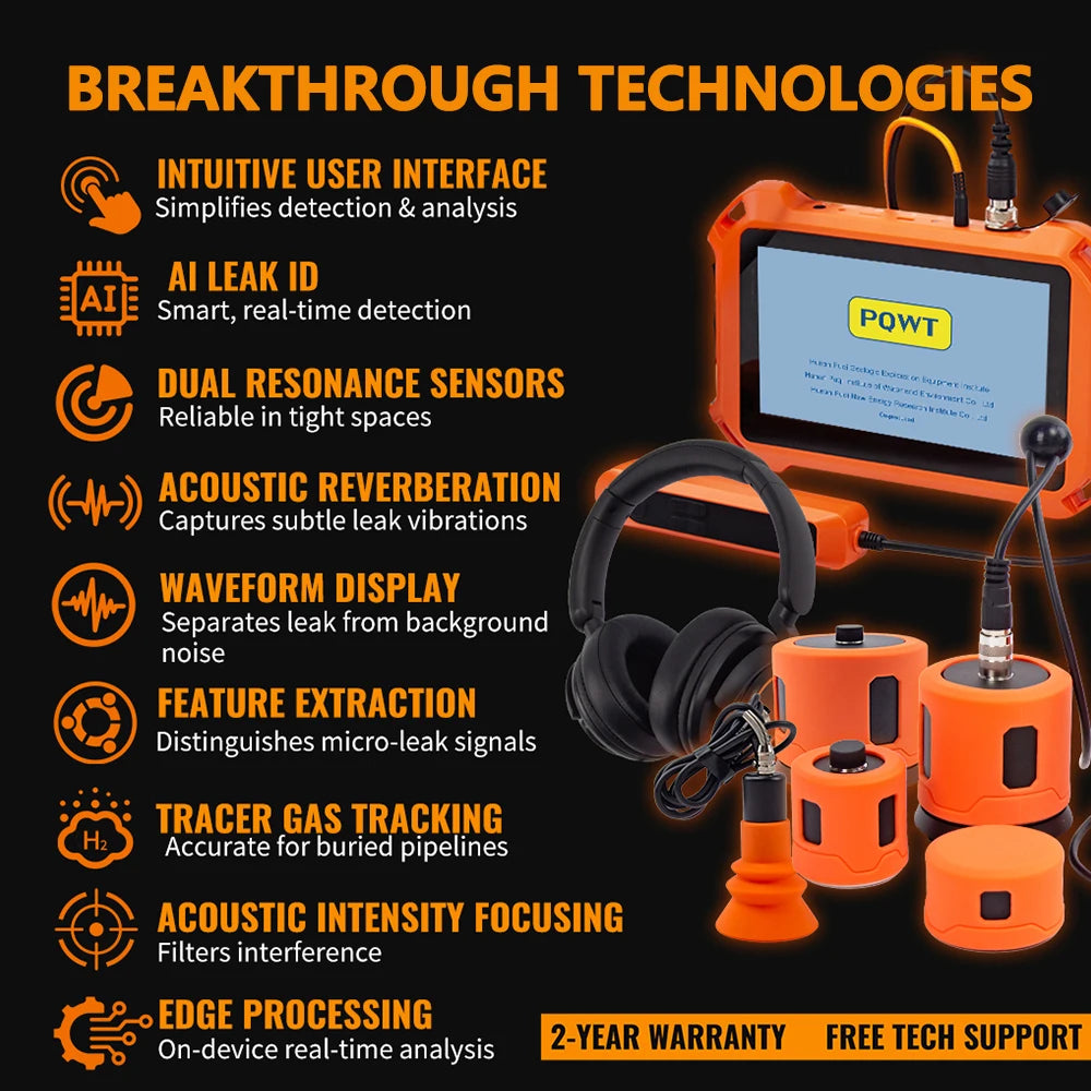 Professional Underground Pipe Water Leak Detector – Smart Ultrasonic Indoor & Outdoor Leak Detection System