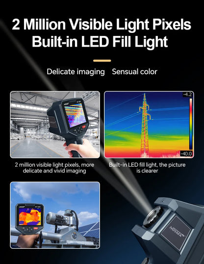 Industrial Thermal Imaging Camera 256×192 – 25Hz Infrared Inspection Camera with 720P Visual Fusion