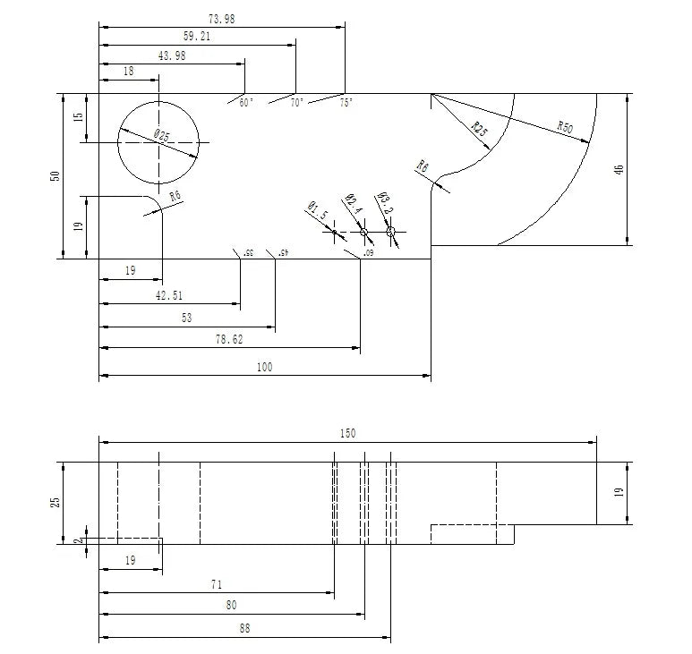 Mini IIW Ultrasonic Calibration Block