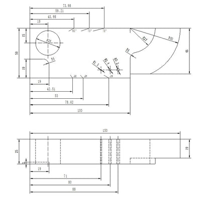 Mini IIW Ultrasonic Calibration Block