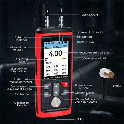 1500 Data Ultrasonic Thickness Gauge – Precision Pipe & Weld Tester